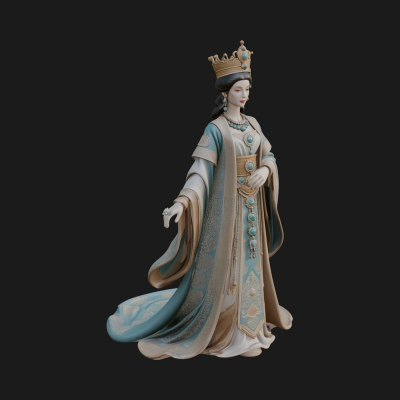 Chinese Empress Statue Design 17 3D Print Model