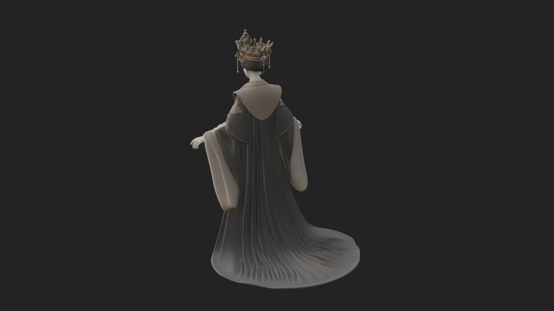 Chinese Empress Statue Design 18 3D Print Model 3D Model