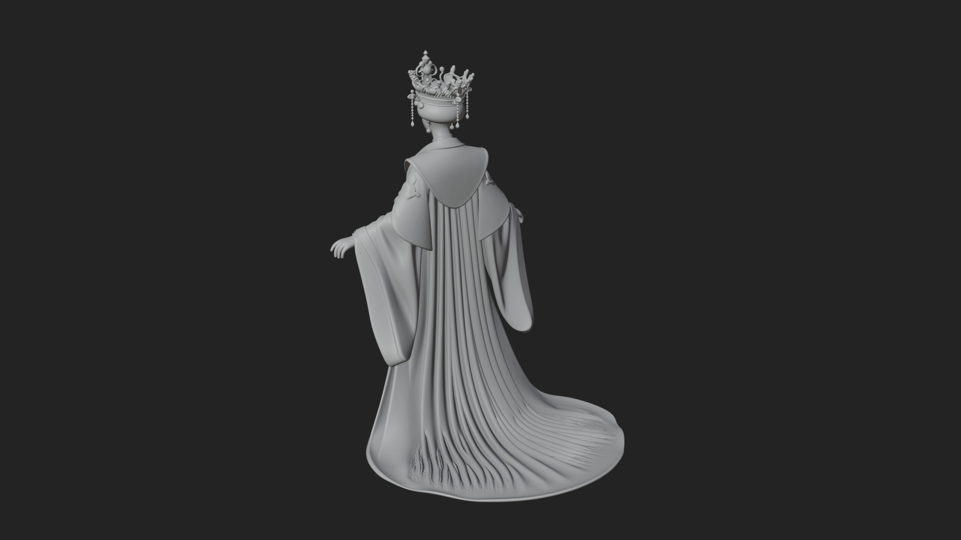 Chinese Empress Statue Design 18 3D Print Model 3D Model