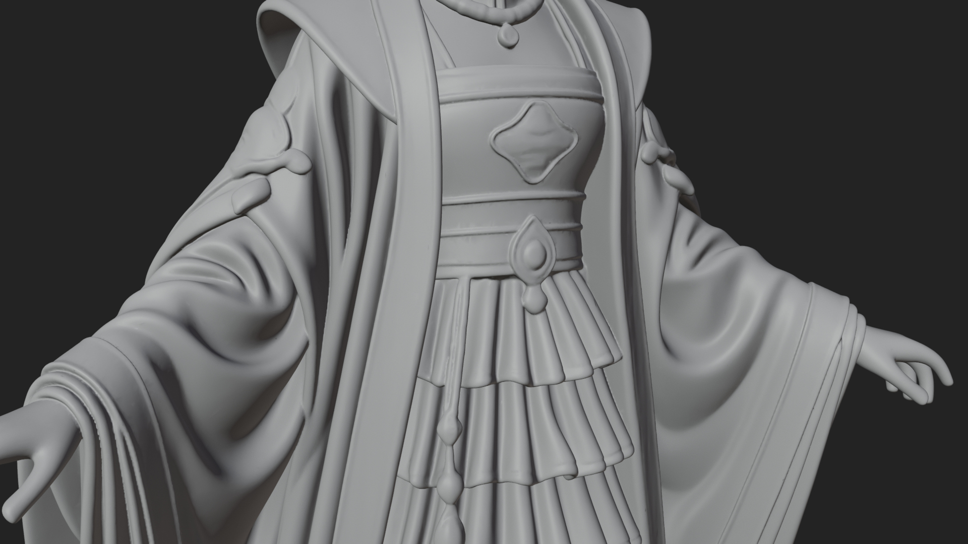 Chinese Empress Statue Design 18 3D Print Model 3D Model