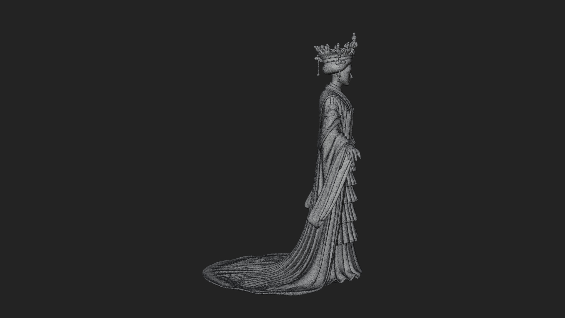 Chinese Empress Statue Design 18 3D Print Model 3D Model