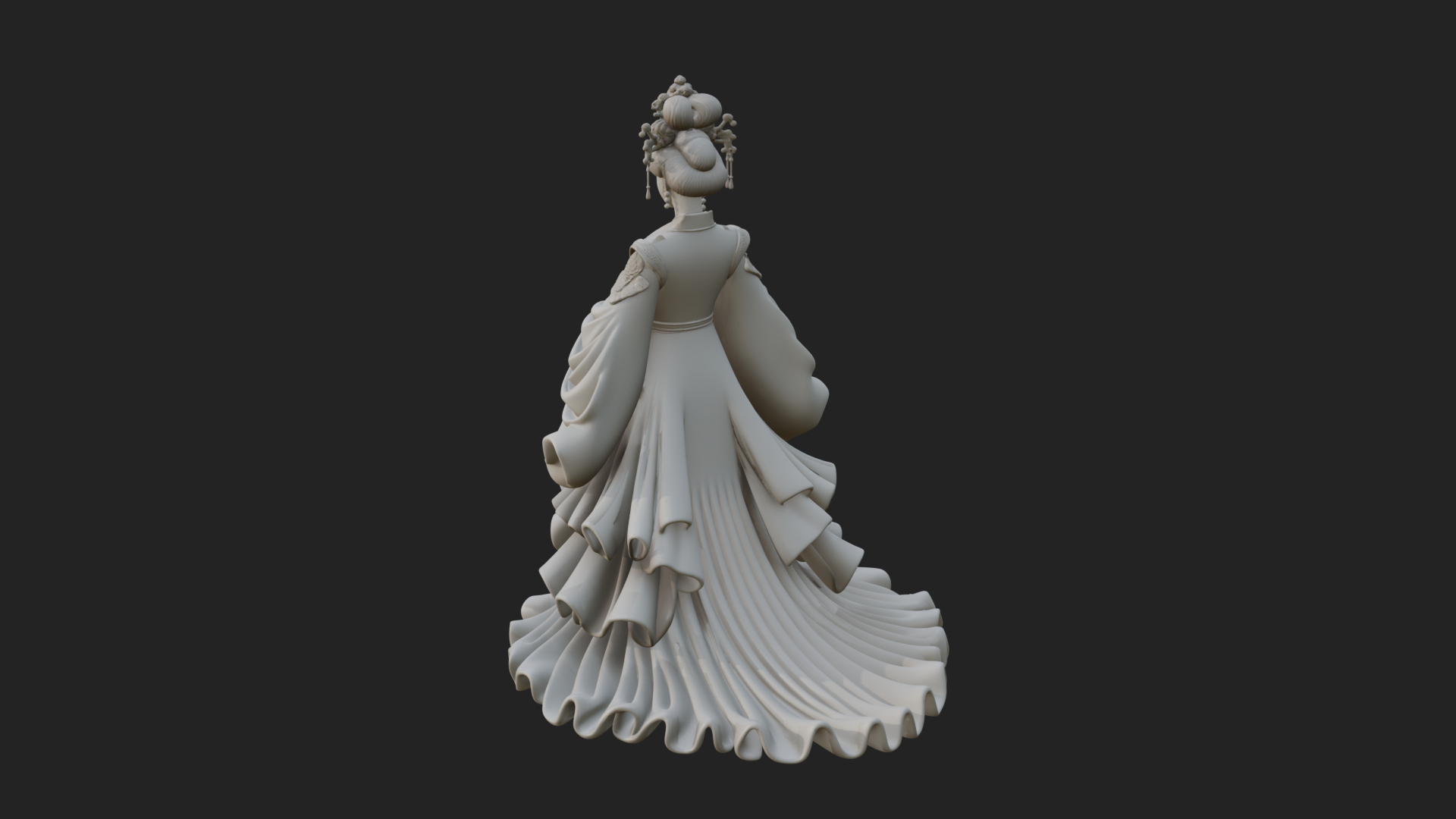 Chinese Empress Statue Design 19 3D Print Model 3D Model