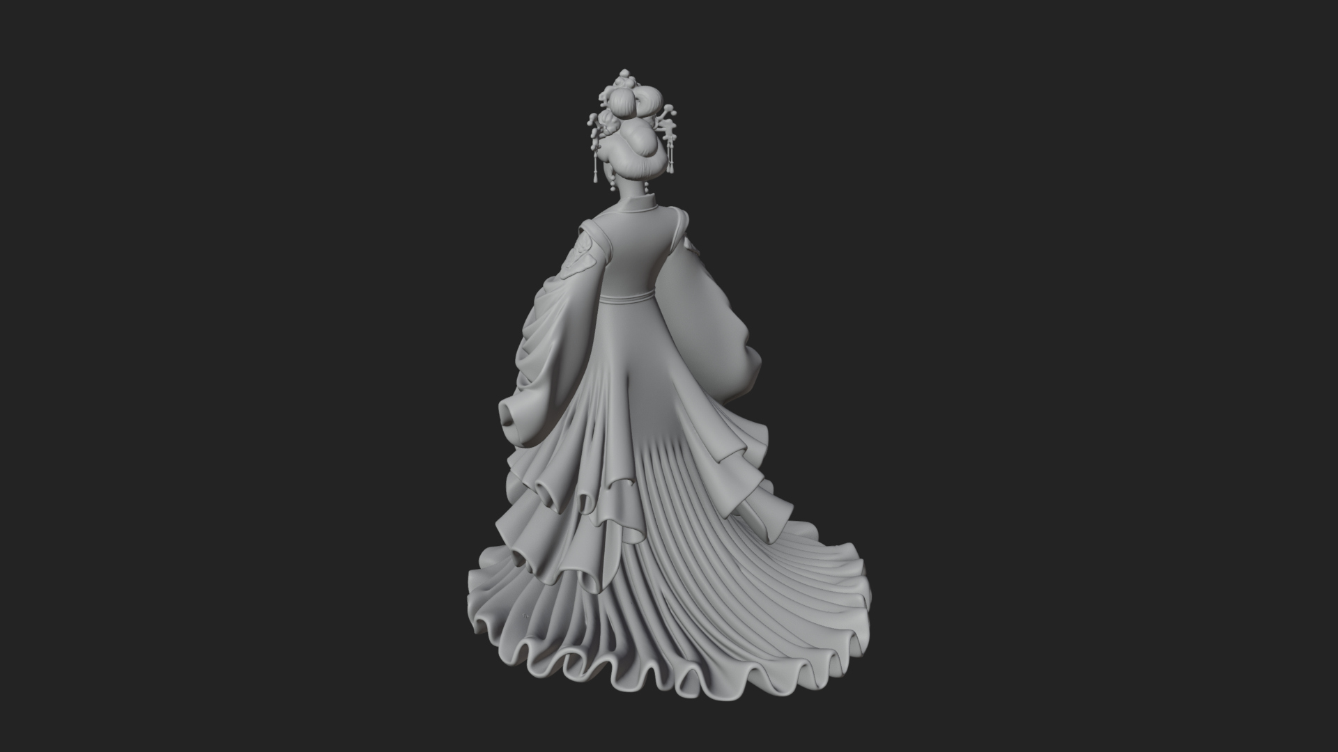 Chinese Empress Statue Design 19 3D Print Model 3D Model