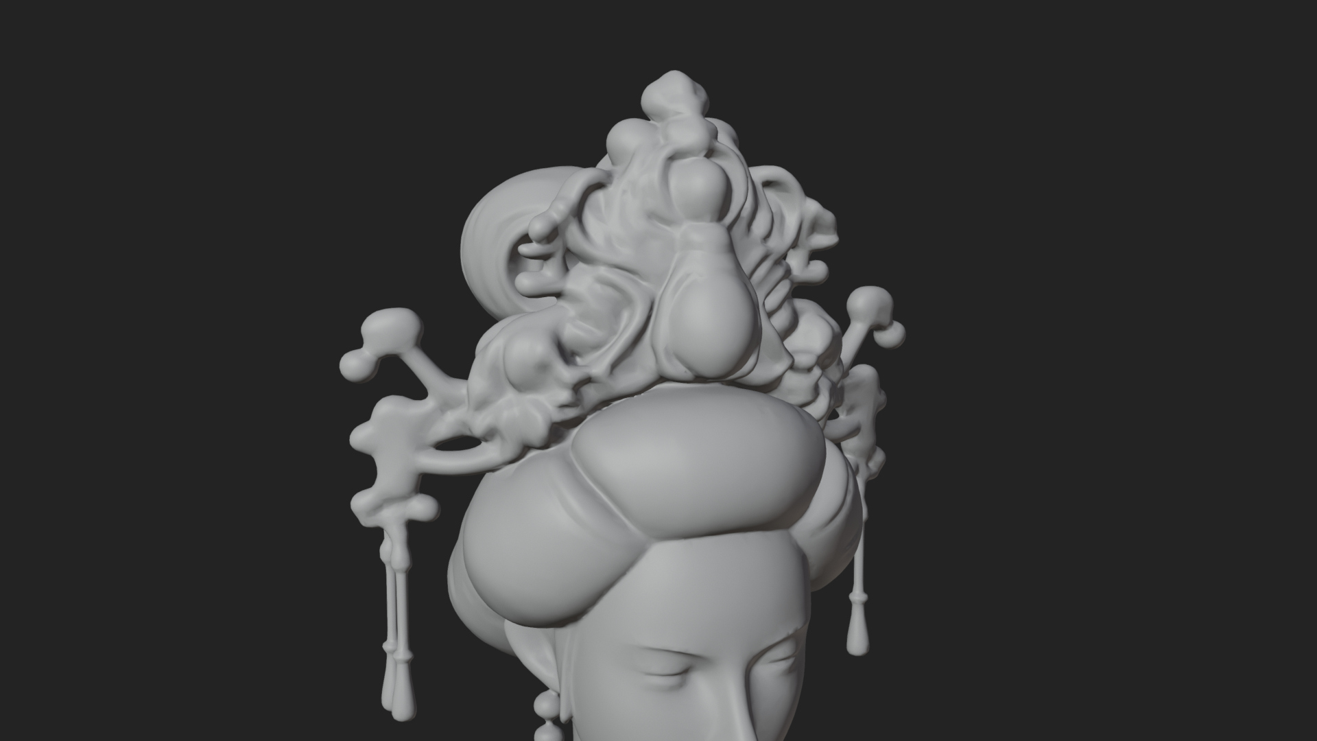 Chinese Empress Statue Design 19 3D Print Model 3D Model