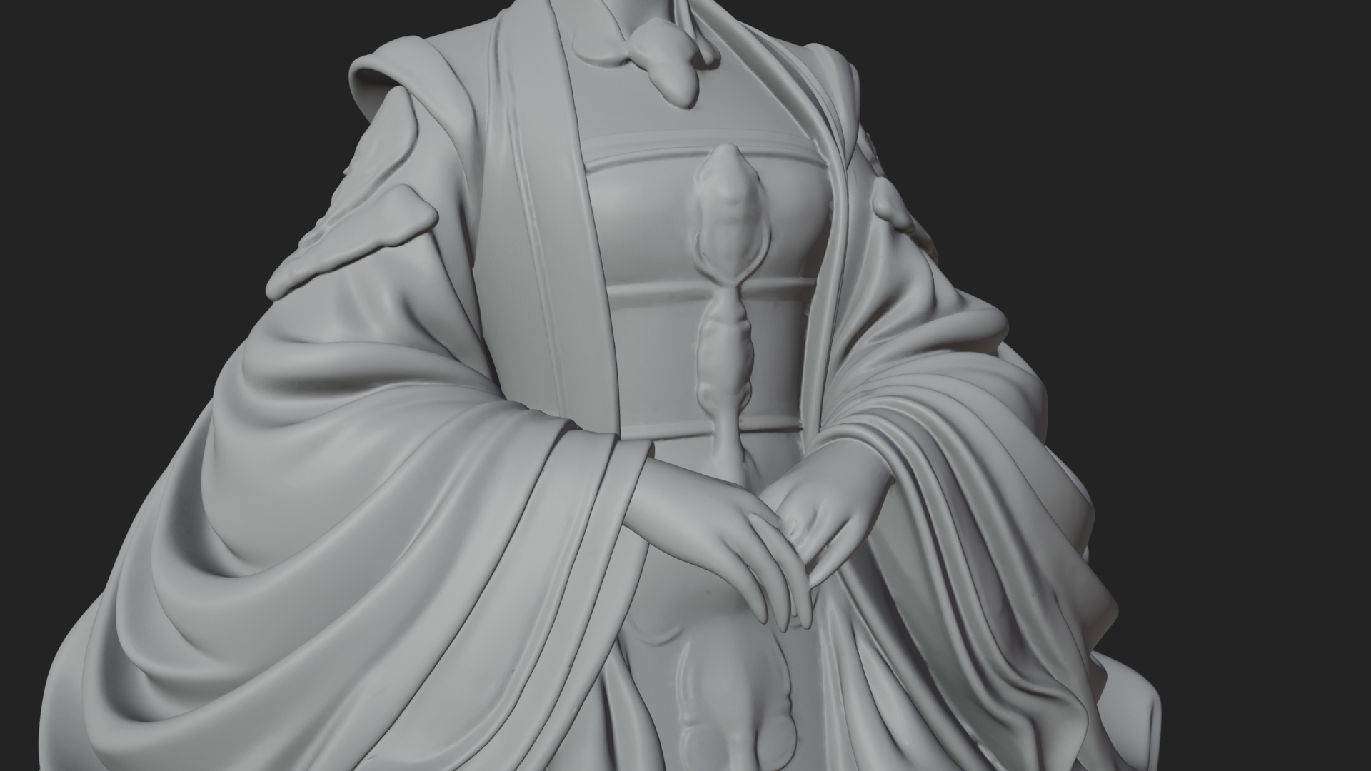 Chinese Empress Statue Design 19 3D Print Model 3D Model