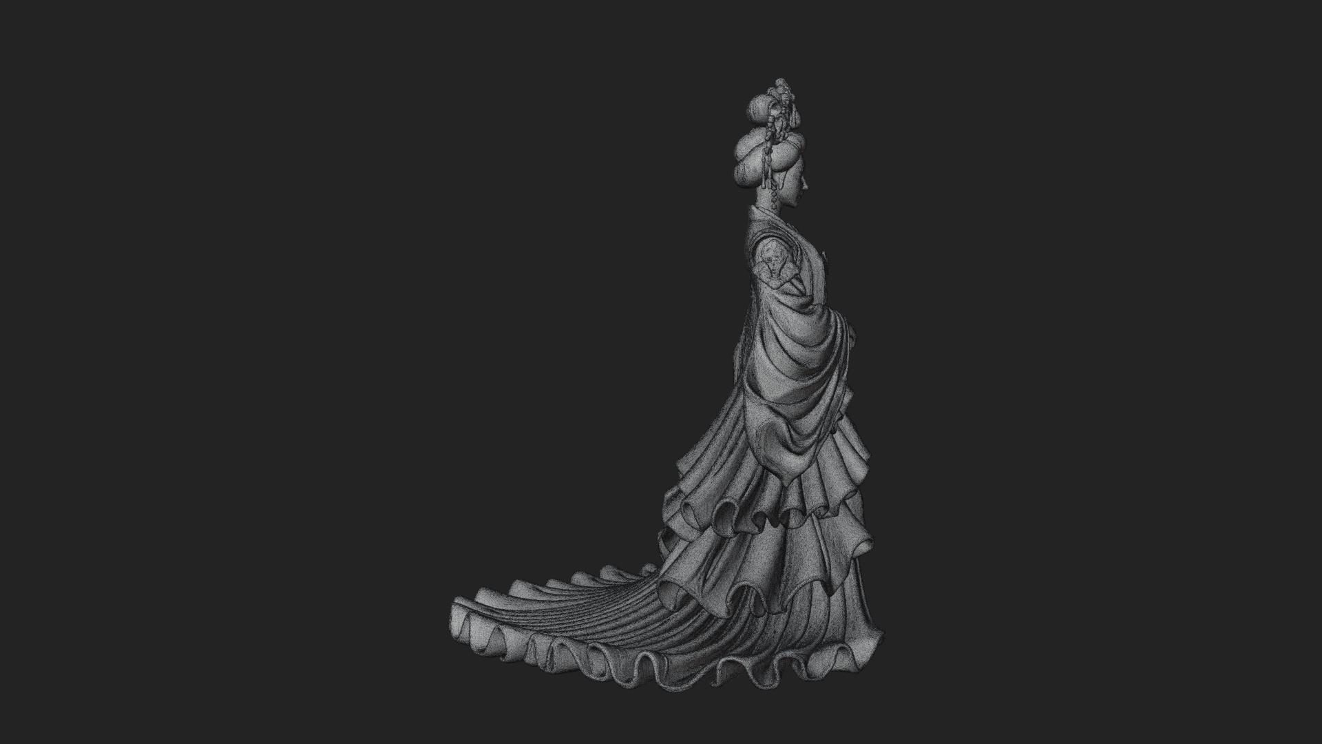 Chinese Empress Statue Design 19 3D Print Model 3D Model