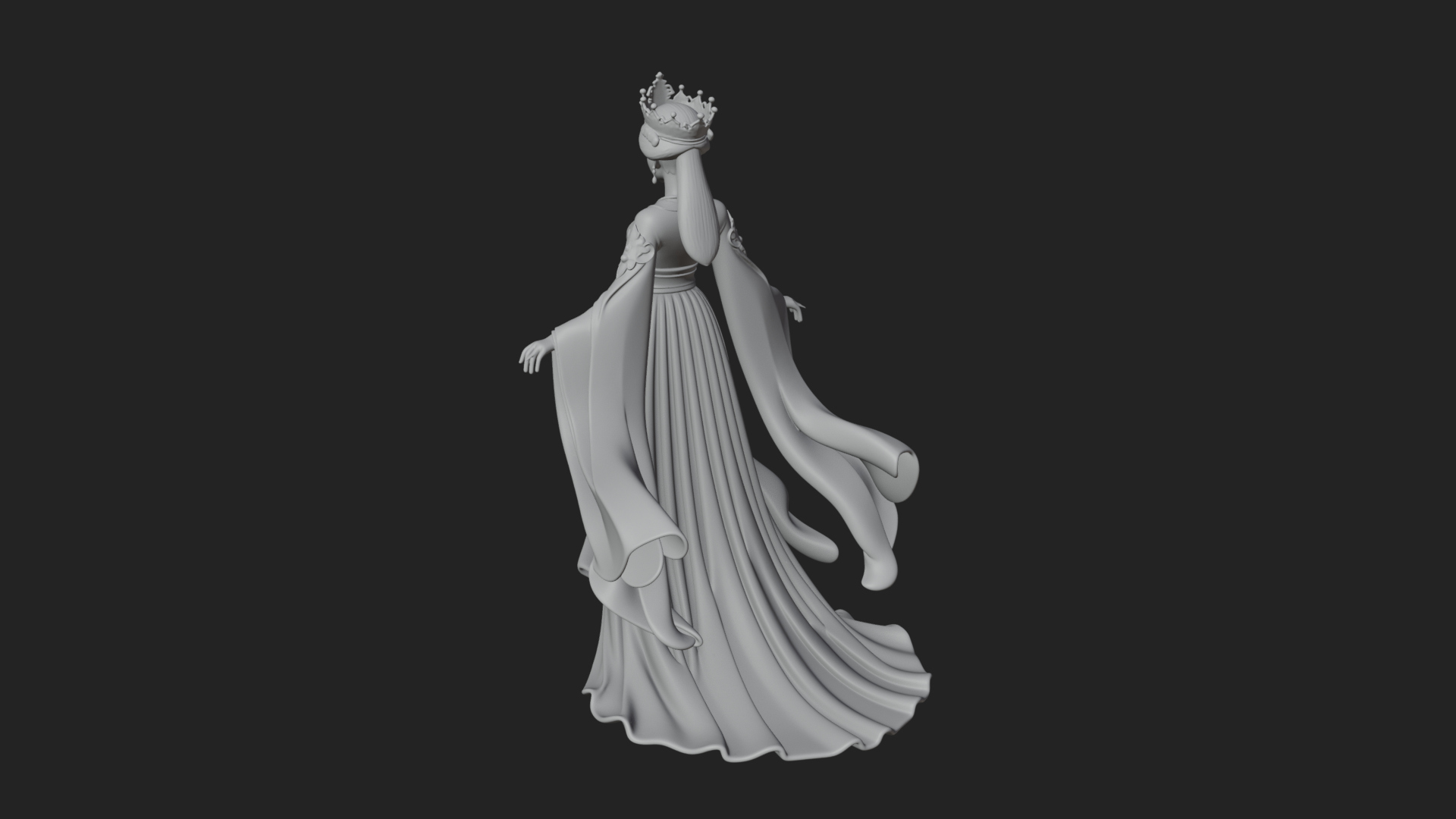 Chinese Empress Statue Design 20 3D Print Model 3D Model