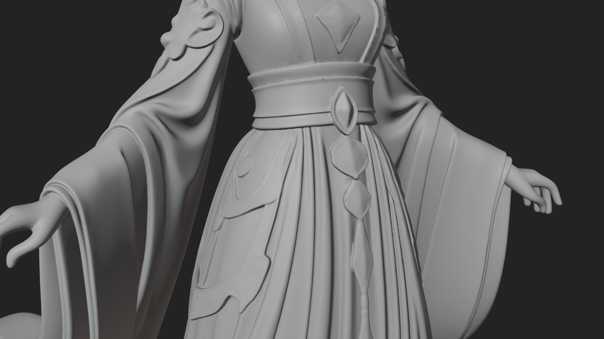 Chinese Empress Statue Design 20 3D Print Model 3D Model