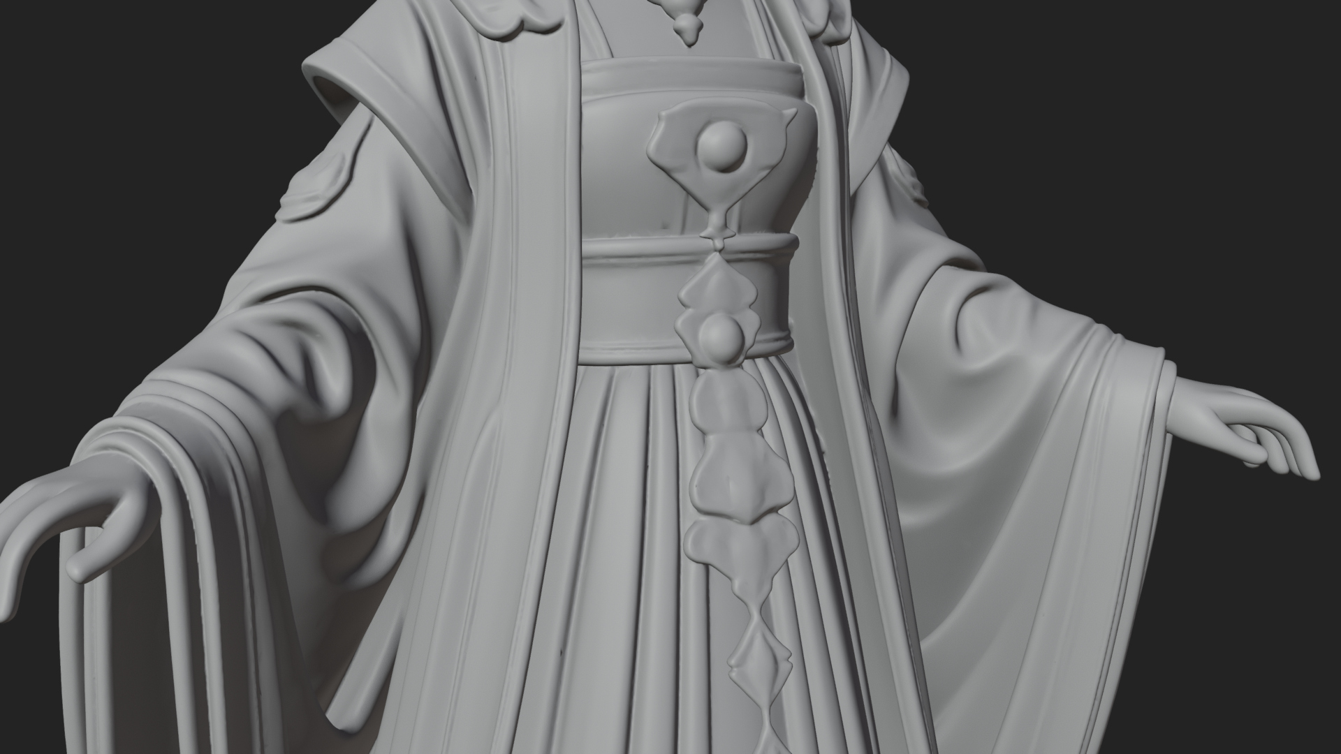 Chinese Empress Statue Design 21 3D Print Model 3D Model