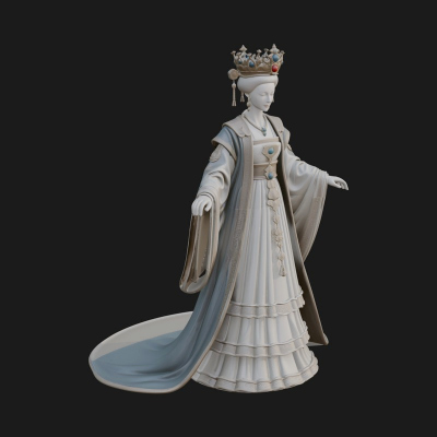 Chinese Empress Statue Design 21 3D Print Model