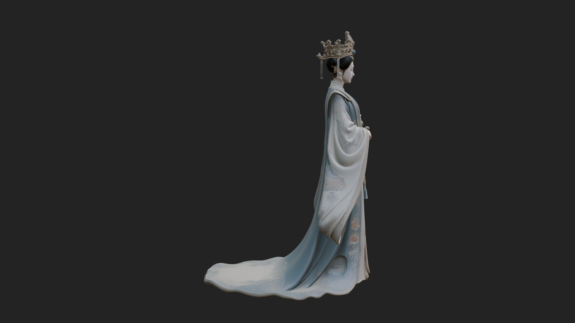 Chinese Empress Statue Design 22 3D Print Model 3D Model