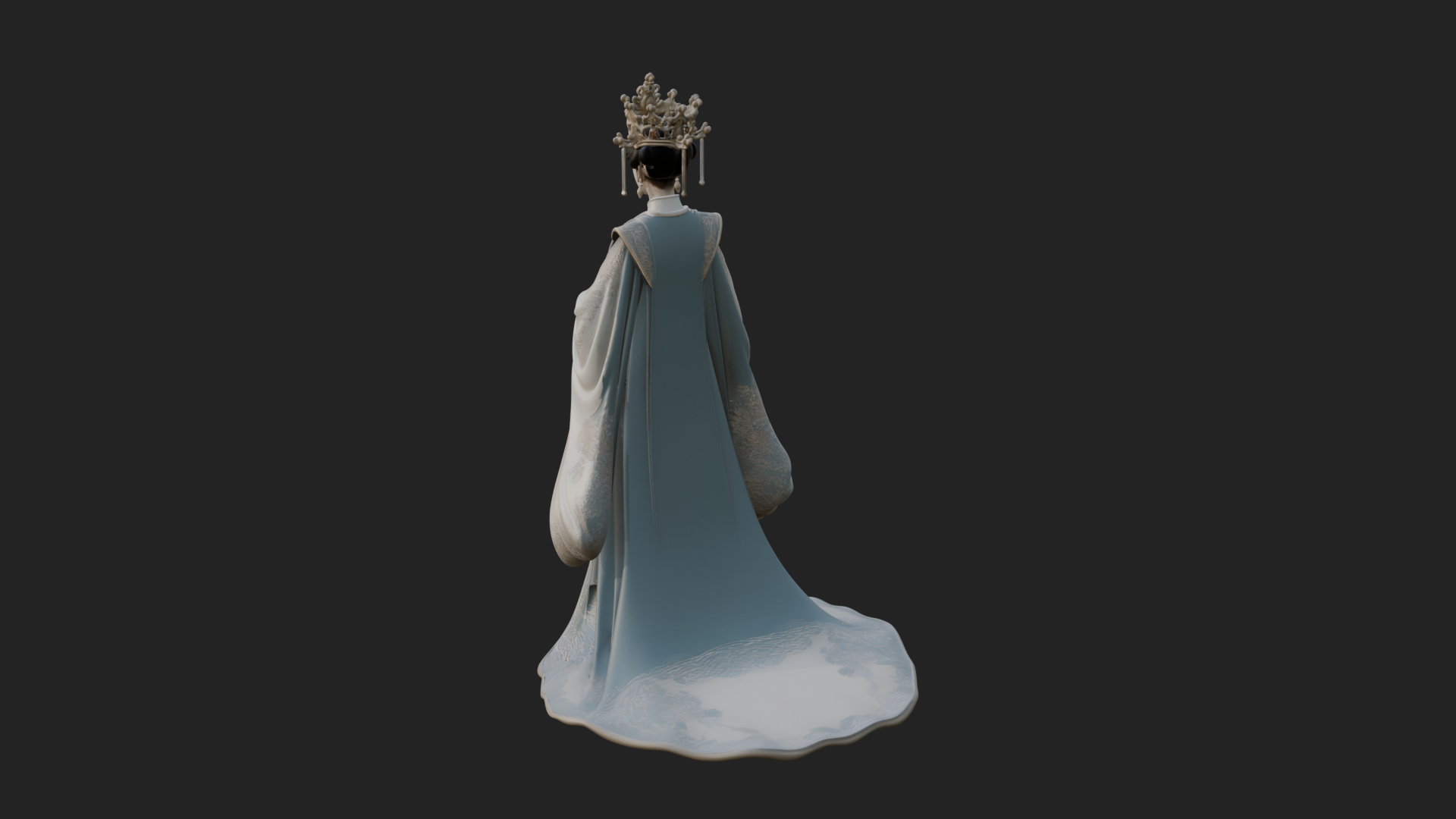Chinese Empress Statue Design 22 3D Print Model 3D Model