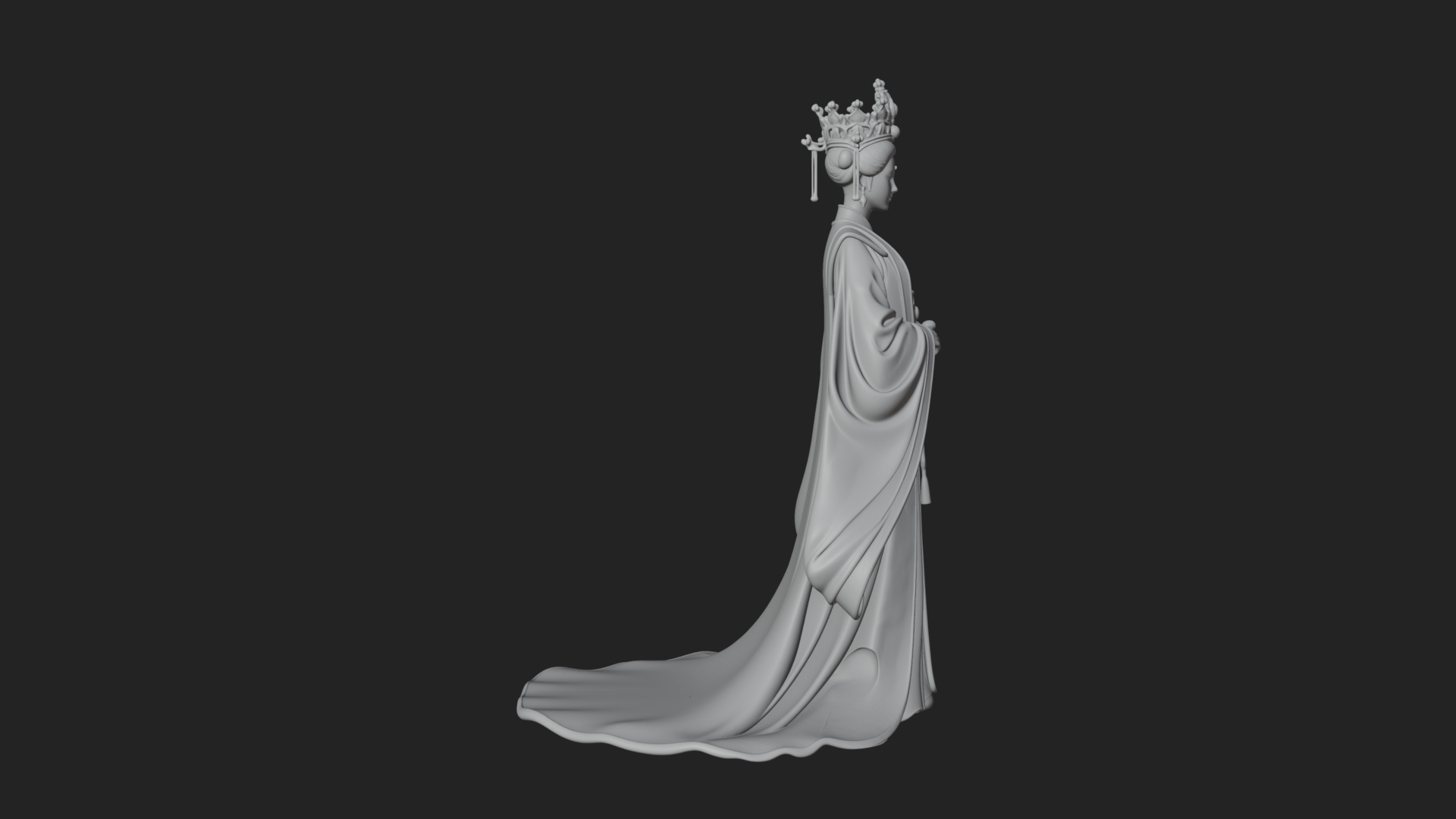 Chinese Empress Statue Design 22 3D Print Model 3D Model