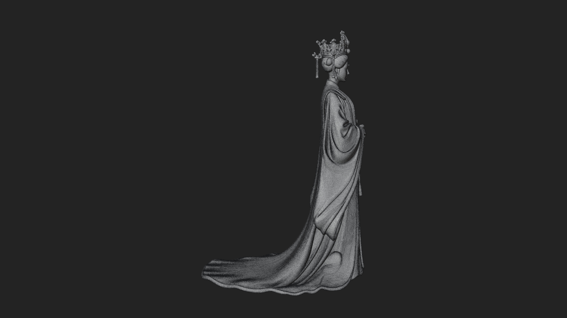 Chinese Empress Statue Design 22 3D Print Model 3D Model