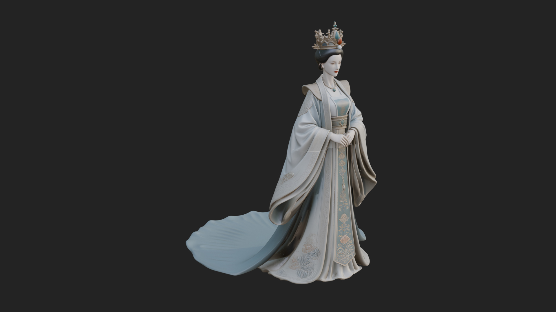 Chinese Empress Statue Design 23 3D Print Model 3D Model