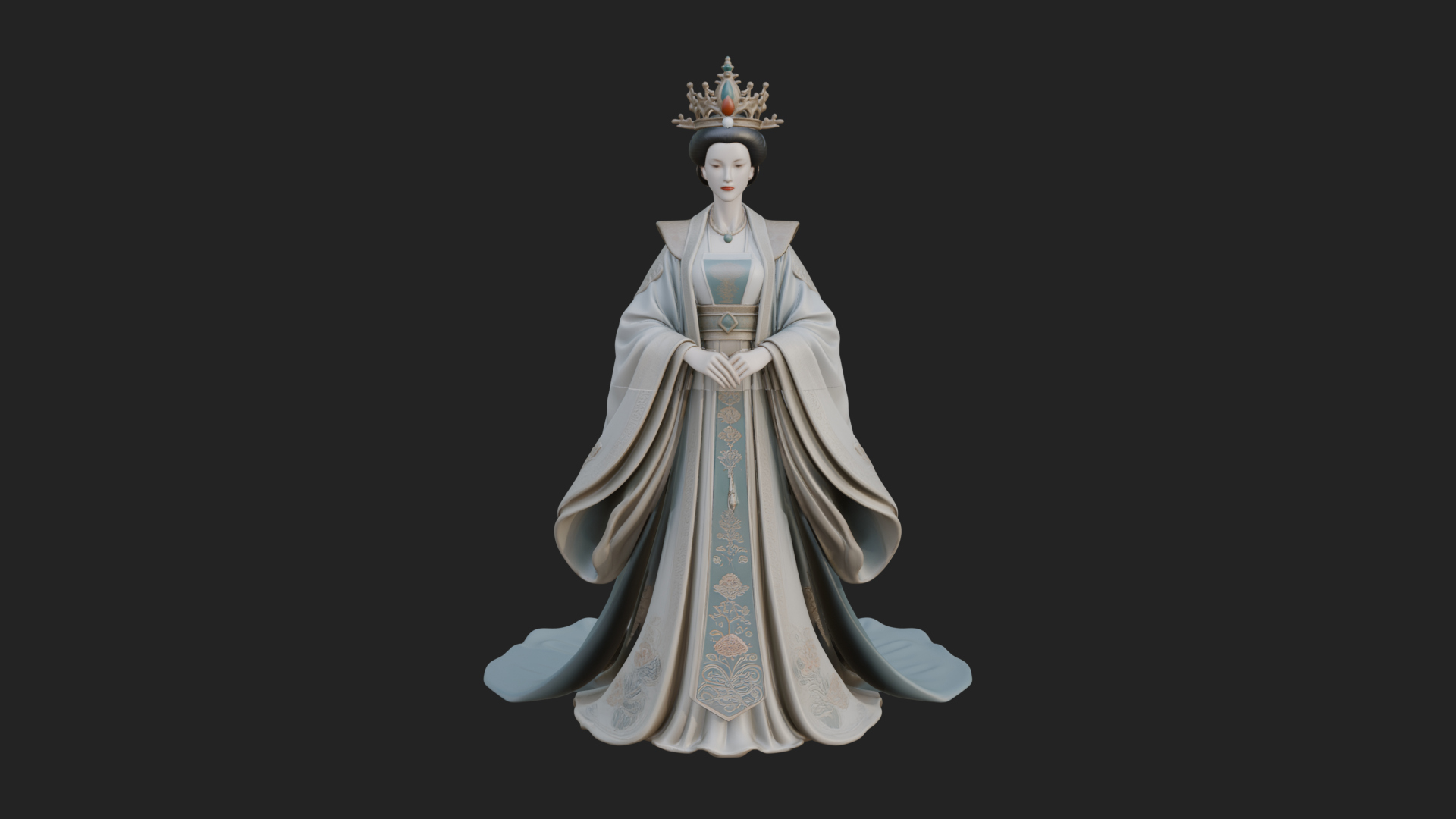 Chinese Empress Statue Design 23 3D Print Model 3D Model