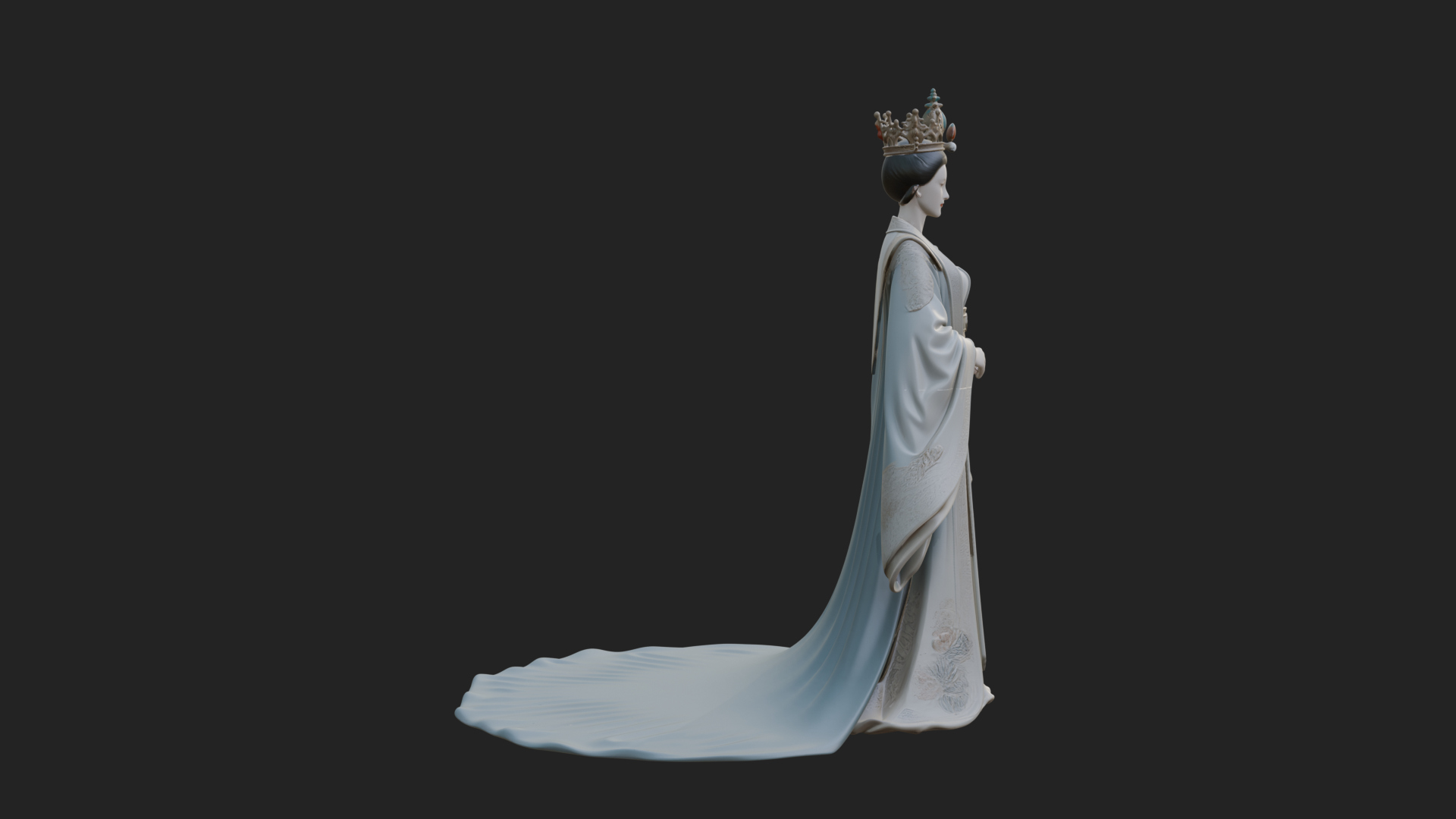 Chinese Empress Statue Design 23 3D Print Model 3D Model