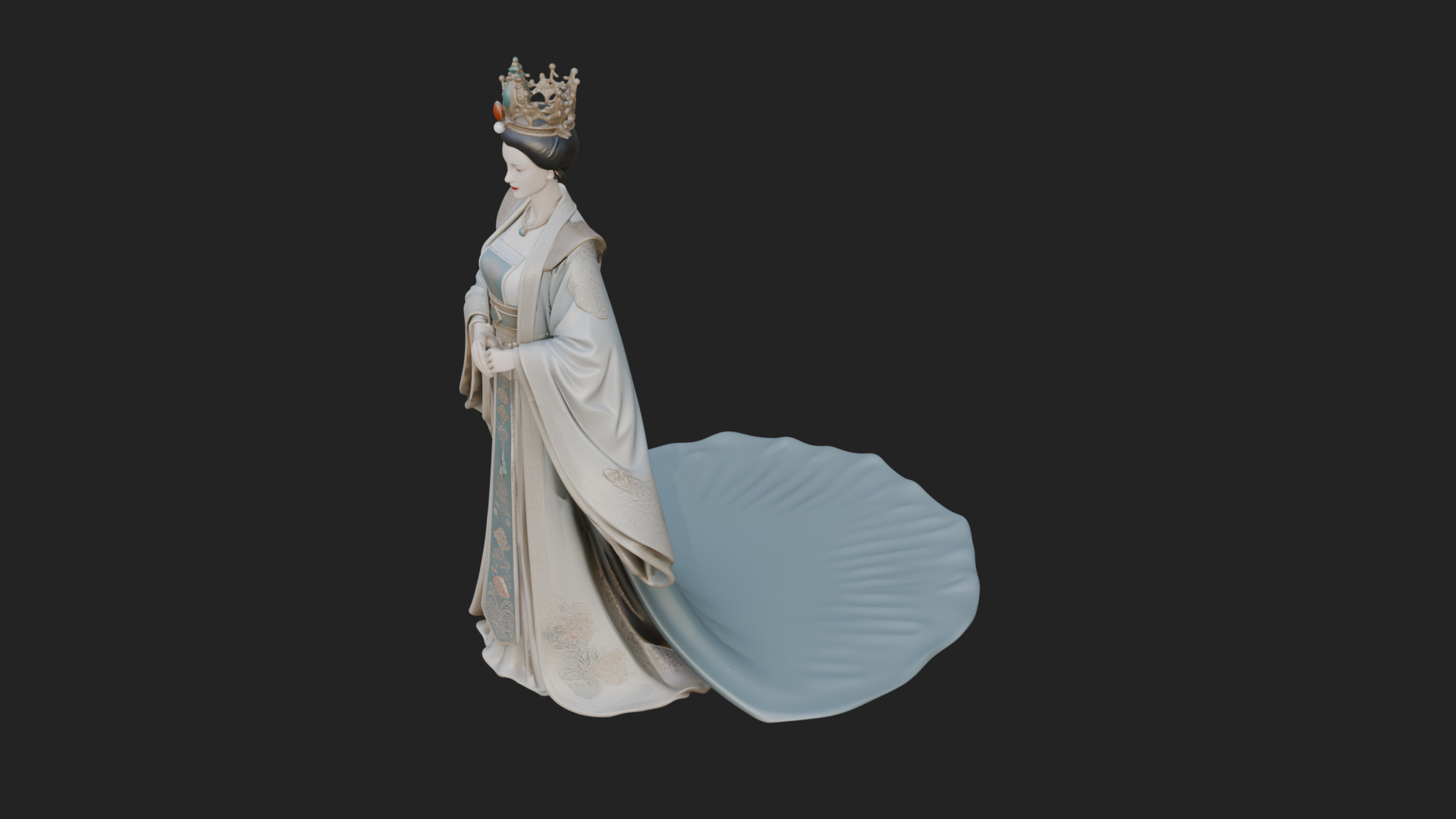 Chinese Empress Statue Design 23 3D Print Model 3D Model