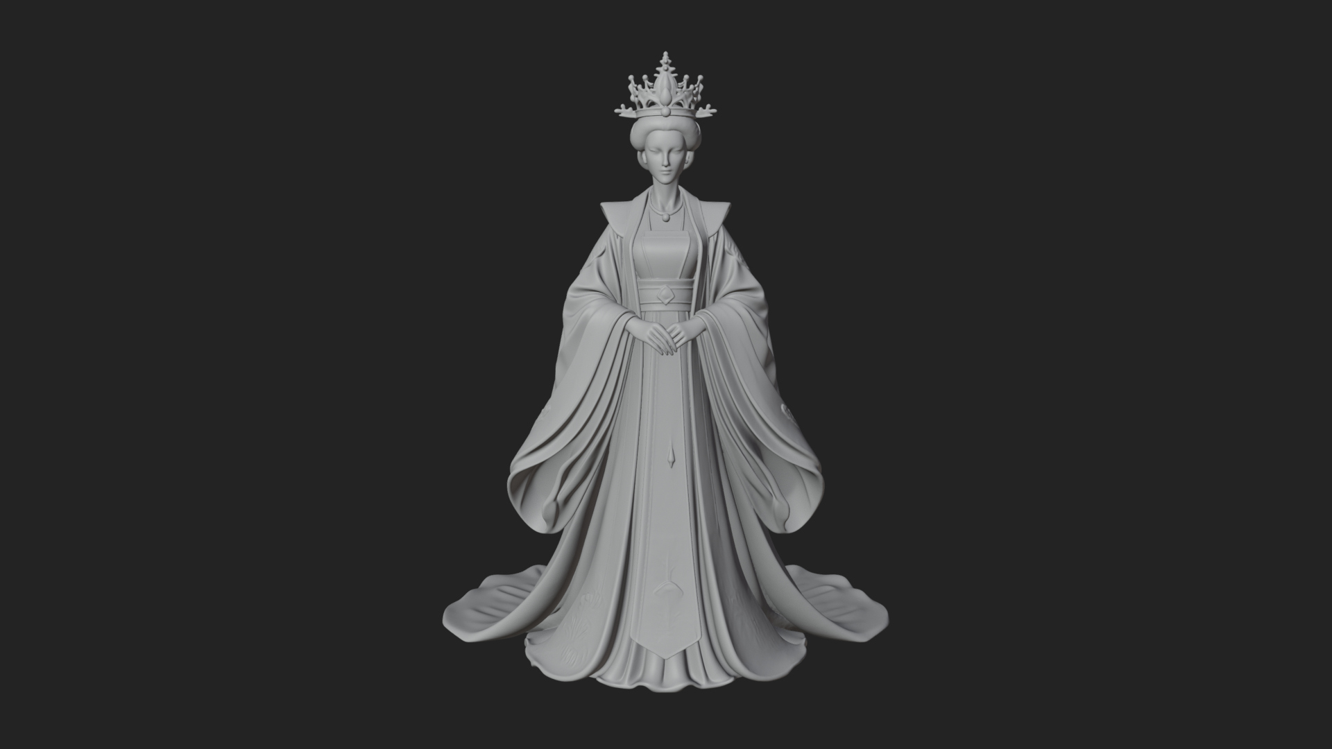 Chinese Empress Statue Design 23 3D Print Model 3D Model