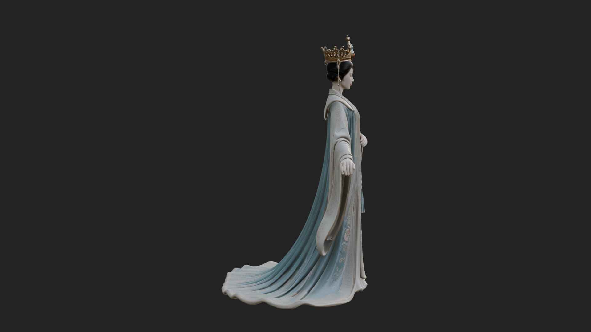 Chinese Empress Statue Design 24 3D Print Model 3D Model