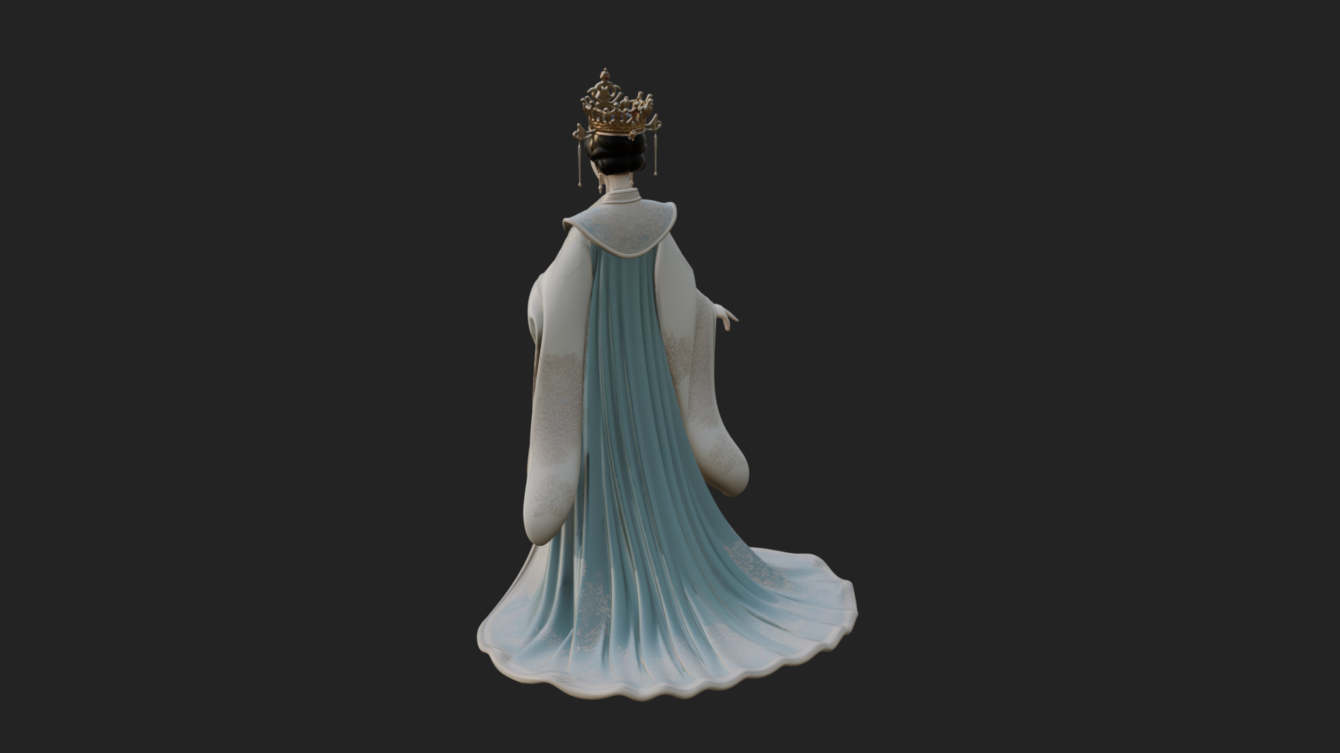 Chinese Empress Statue Design 24 3D Print Model 3D Model