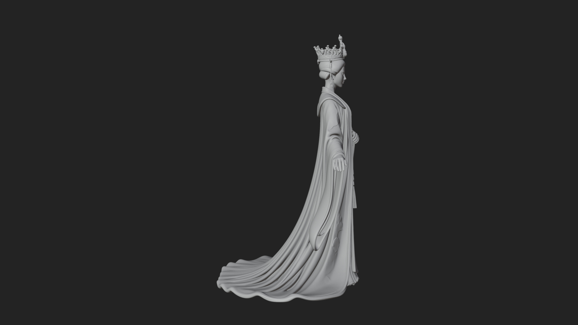 Chinese Empress Statue Design 24 3D Print Model 3D Model