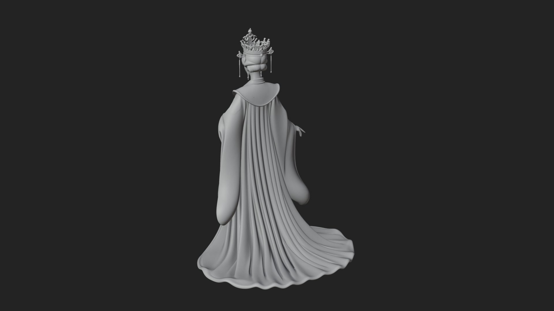 Chinese Empress Statue Design 24 3D Print Model 3D Model
