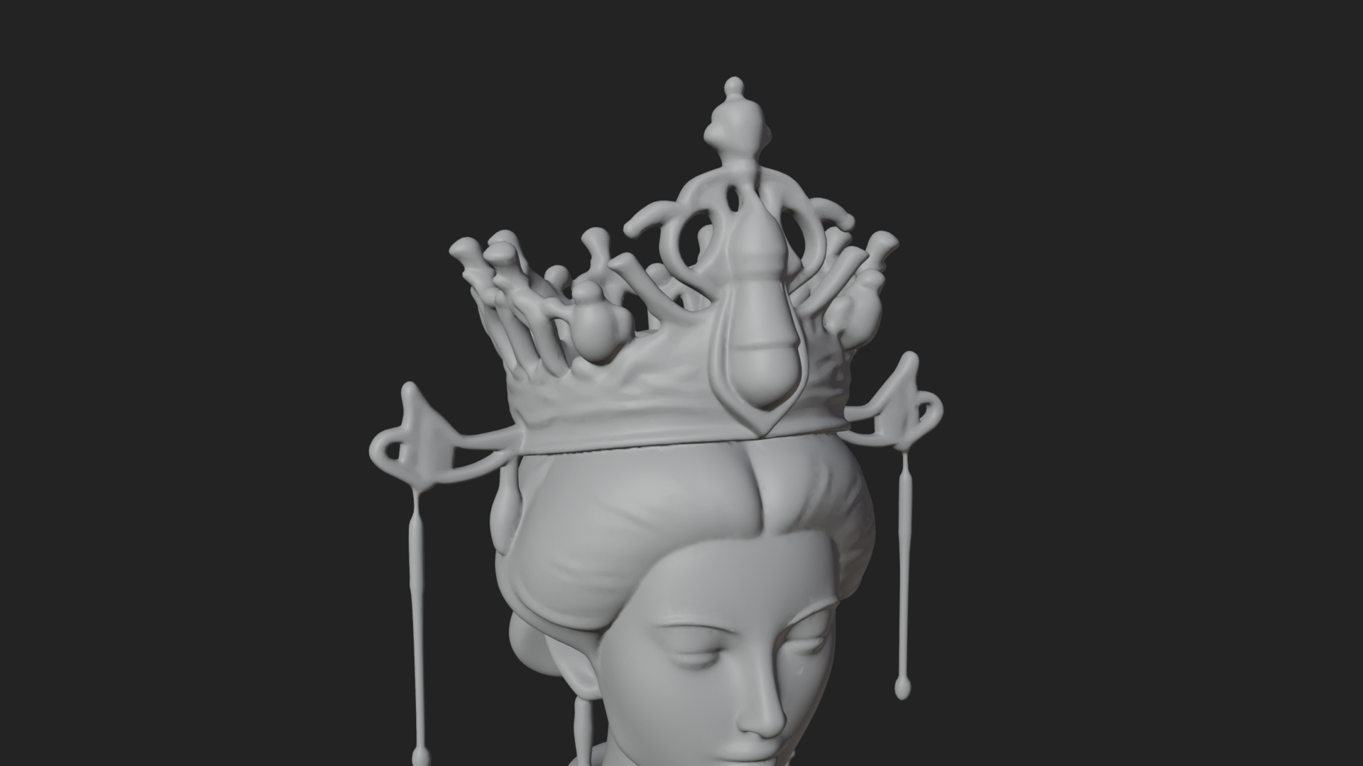 Chinese Empress Statue Design 24 3D Print Model 3D Model