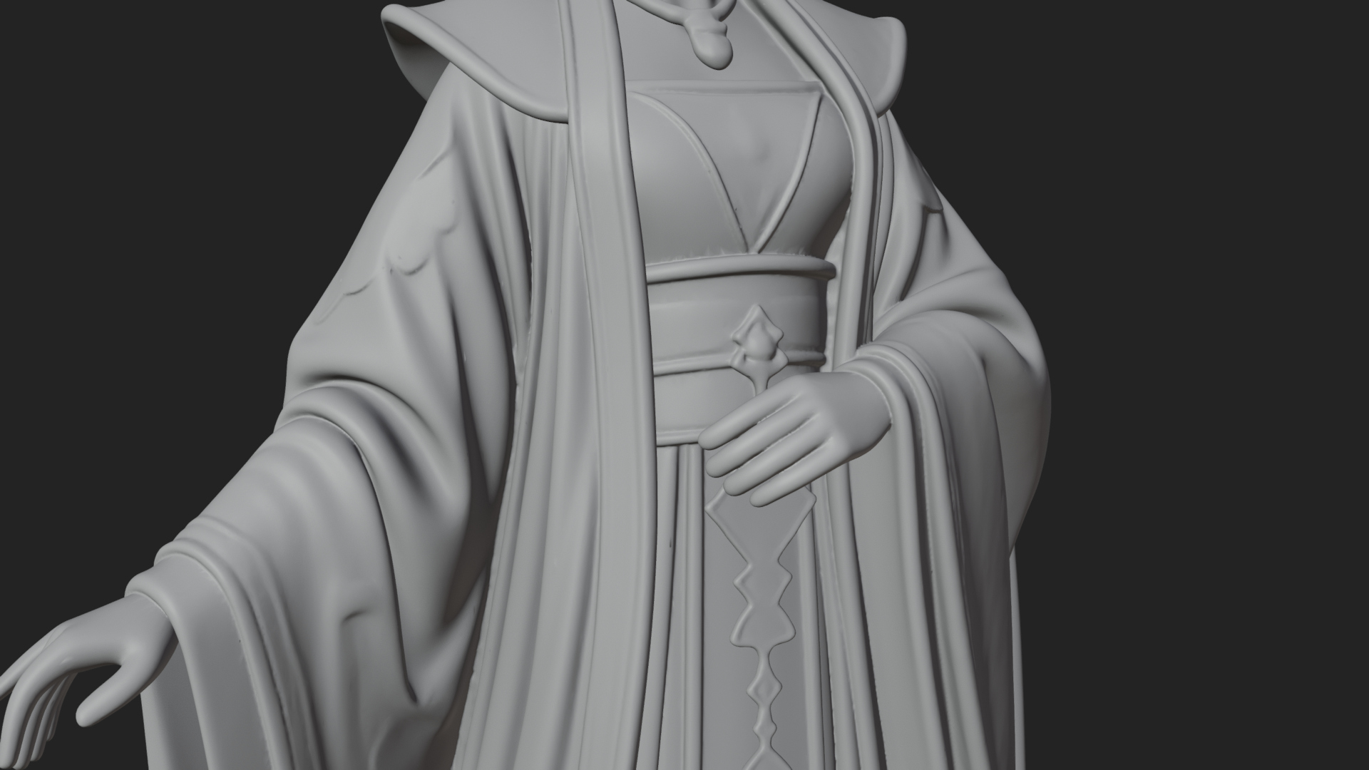 Chinese Empress Statue Design 24 3D Print Model 3D Model