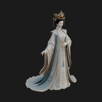 Chinese Empress Statue Design 24 3D Print Model