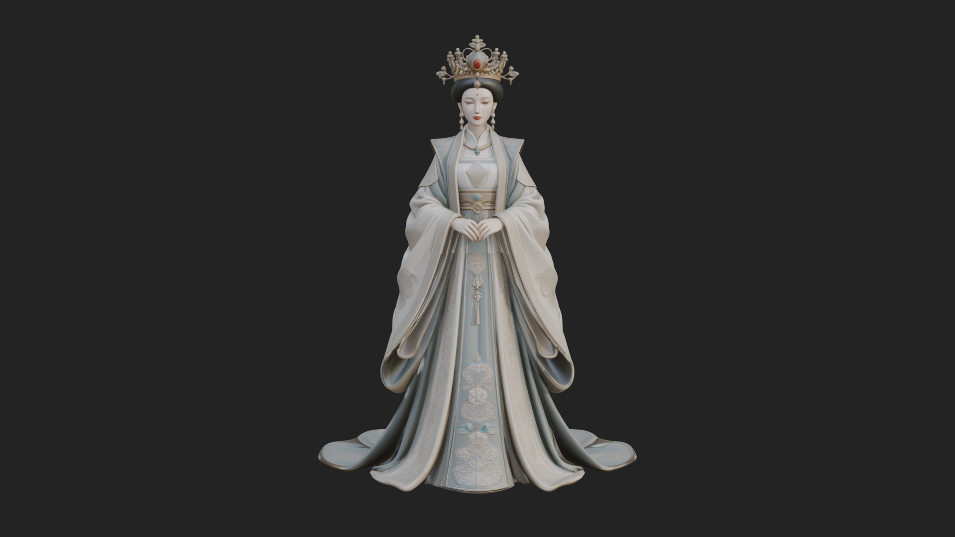 Chinese Empress Statue Design 25 3D Print Model 3D Model