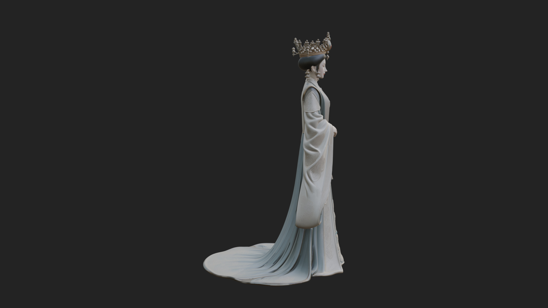 Chinese Empress Statue Design 25 3D Print Model 3D Model