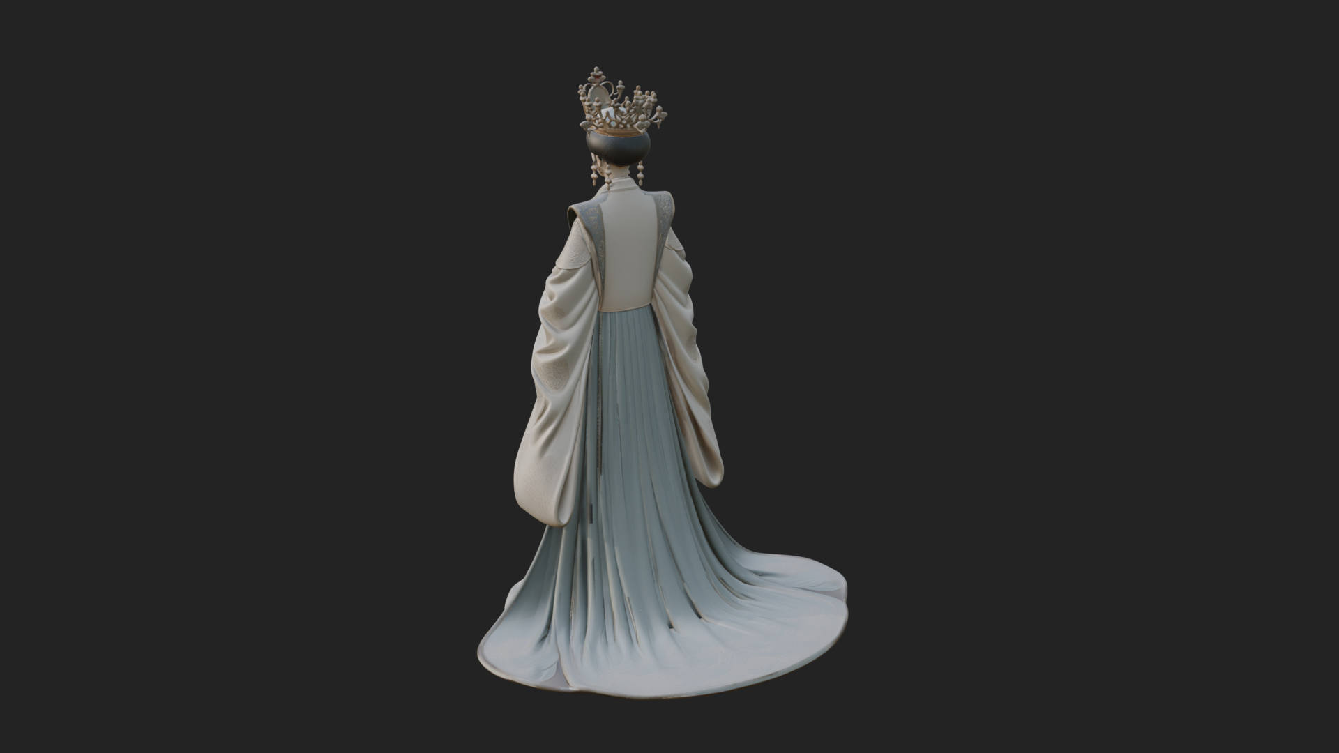 Chinese Empress Statue Design 25 3D Print Model 3D Model