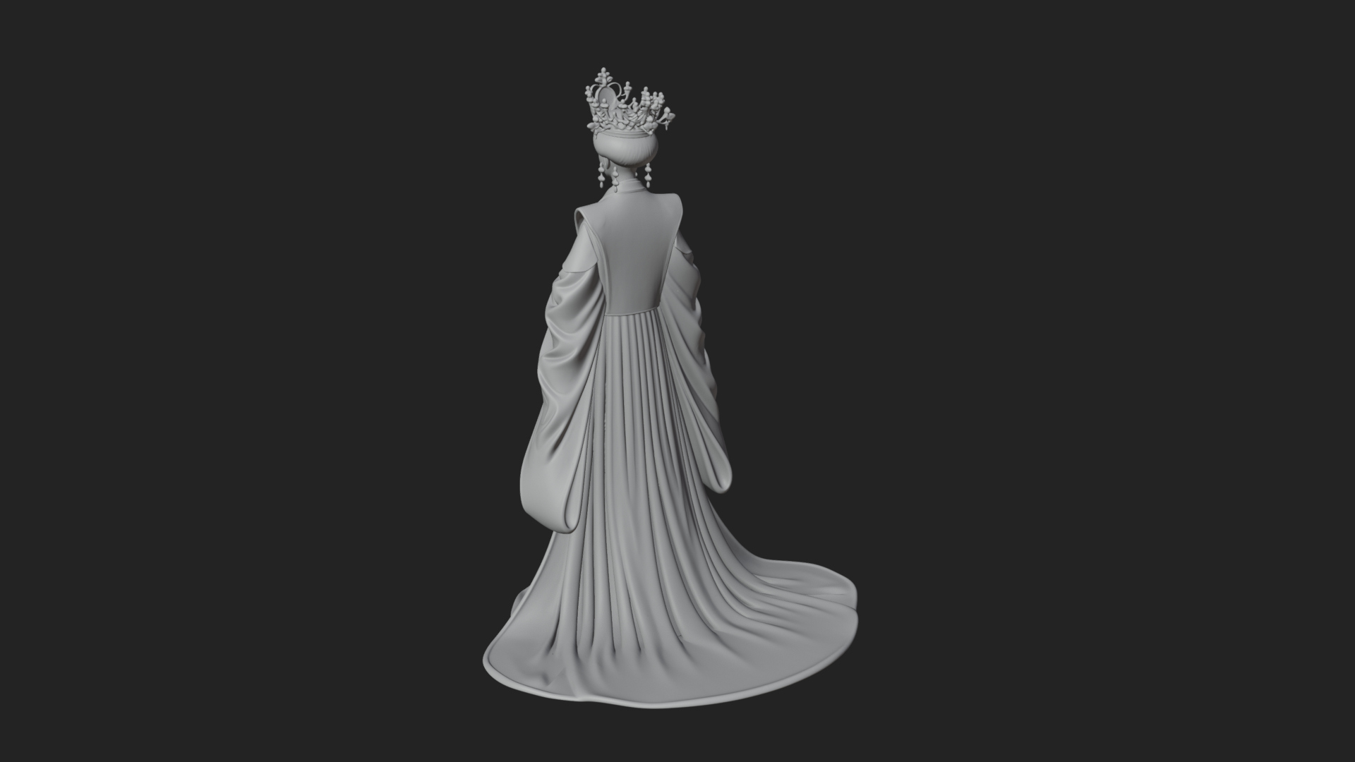 Chinese Empress Statue Design 25 3D Print Model 3D Model
