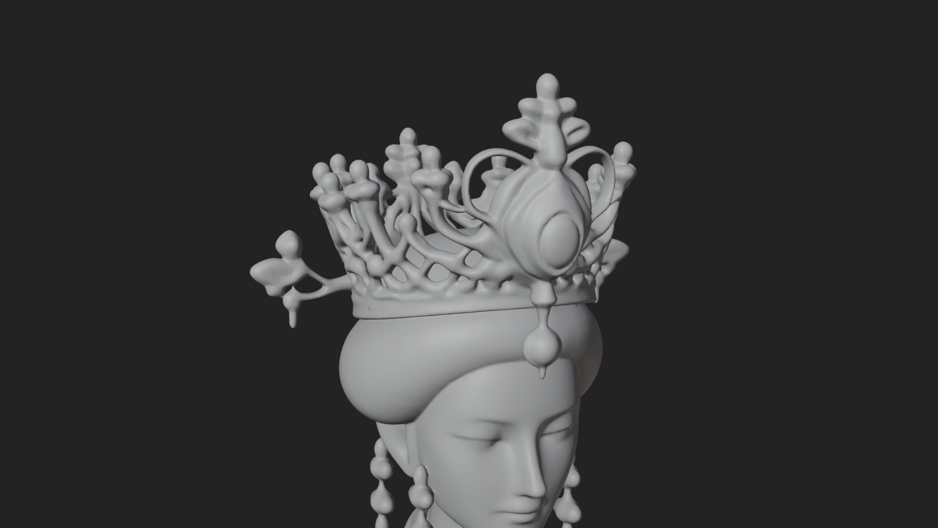 Chinese Empress Statue Design 25 3D Print Model 3D Model