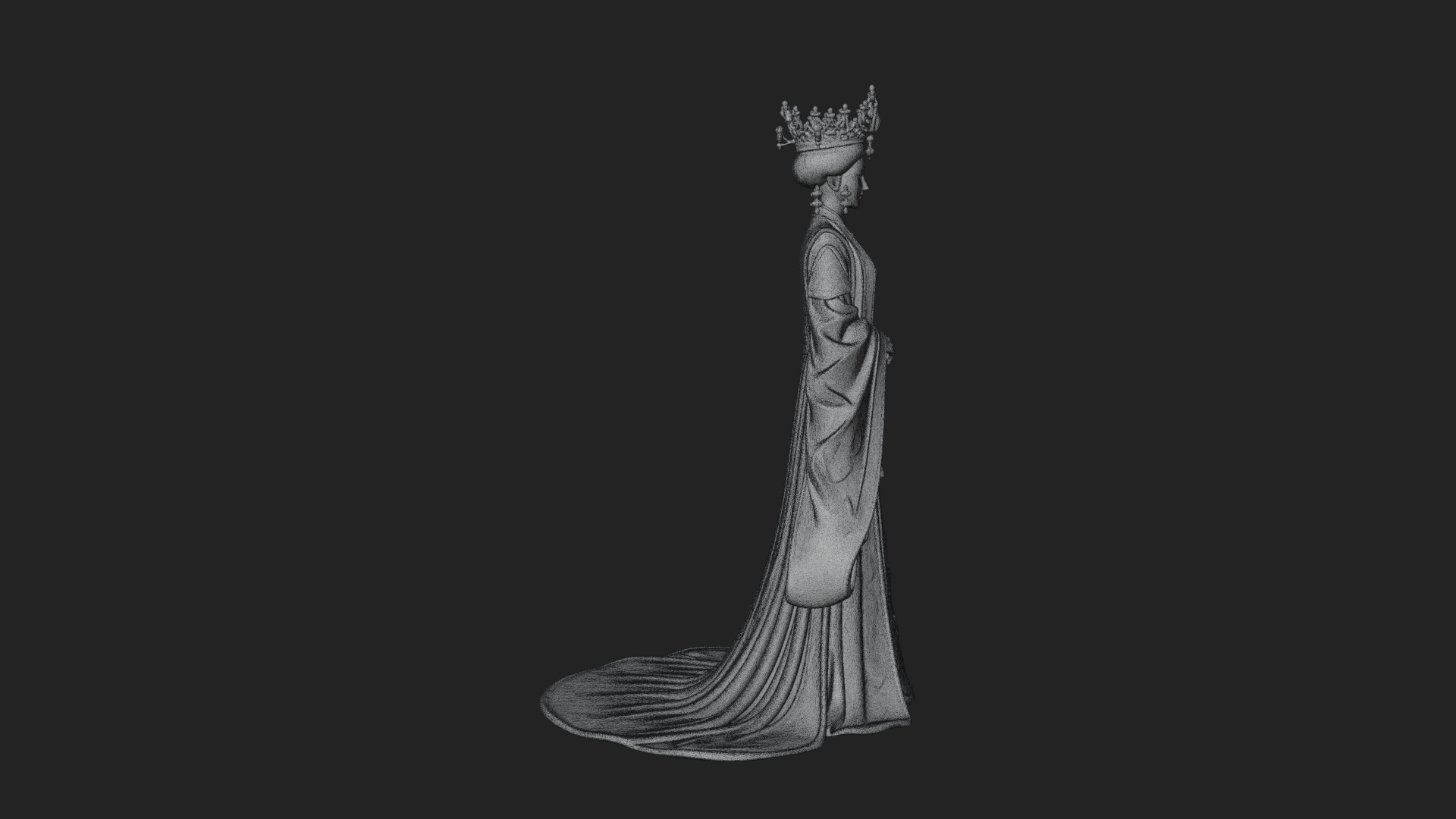 Chinese Empress Statue Design 25 3D Print Model 3D Model