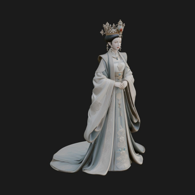 Chinese Empress Statue Design 25 3D Print Model