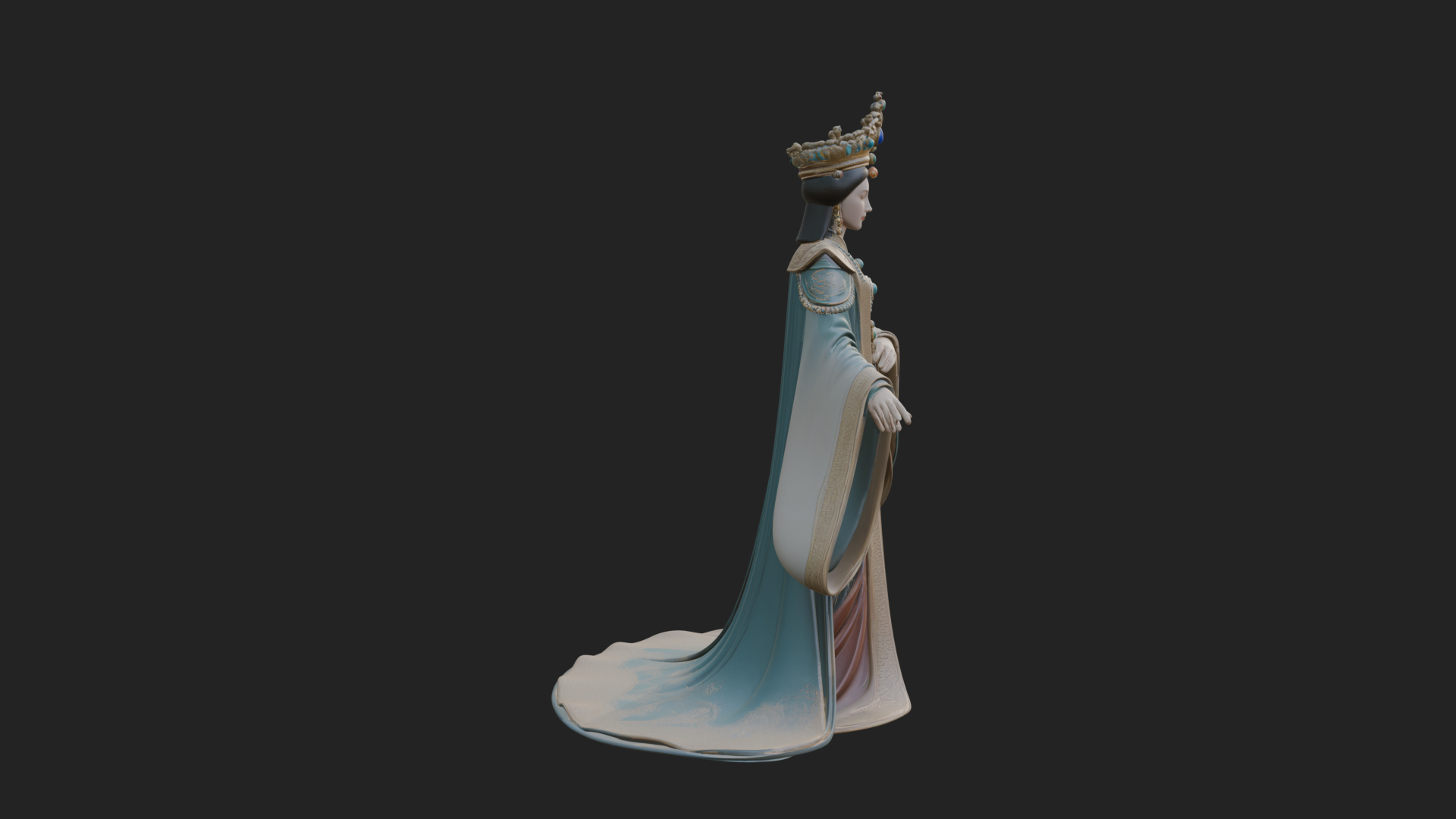 Chinese Empress Statue Design 26 3D Print Model 3D Model