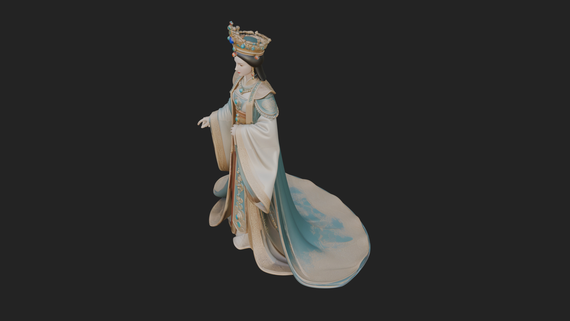 Chinese Empress Statue Design 26 3D Print Model 3D Model