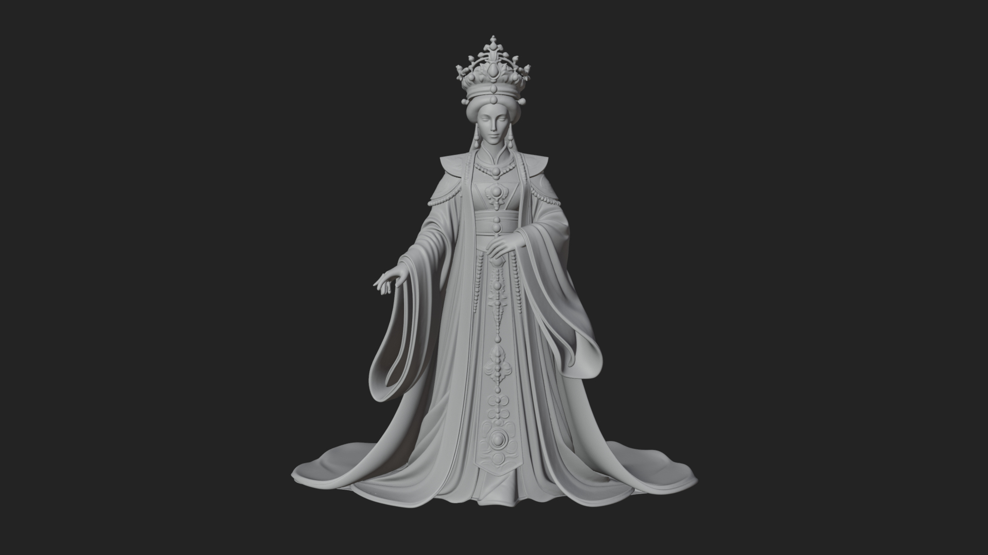 Chinese Empress Statue Design 26 3D Print Model 3D Model