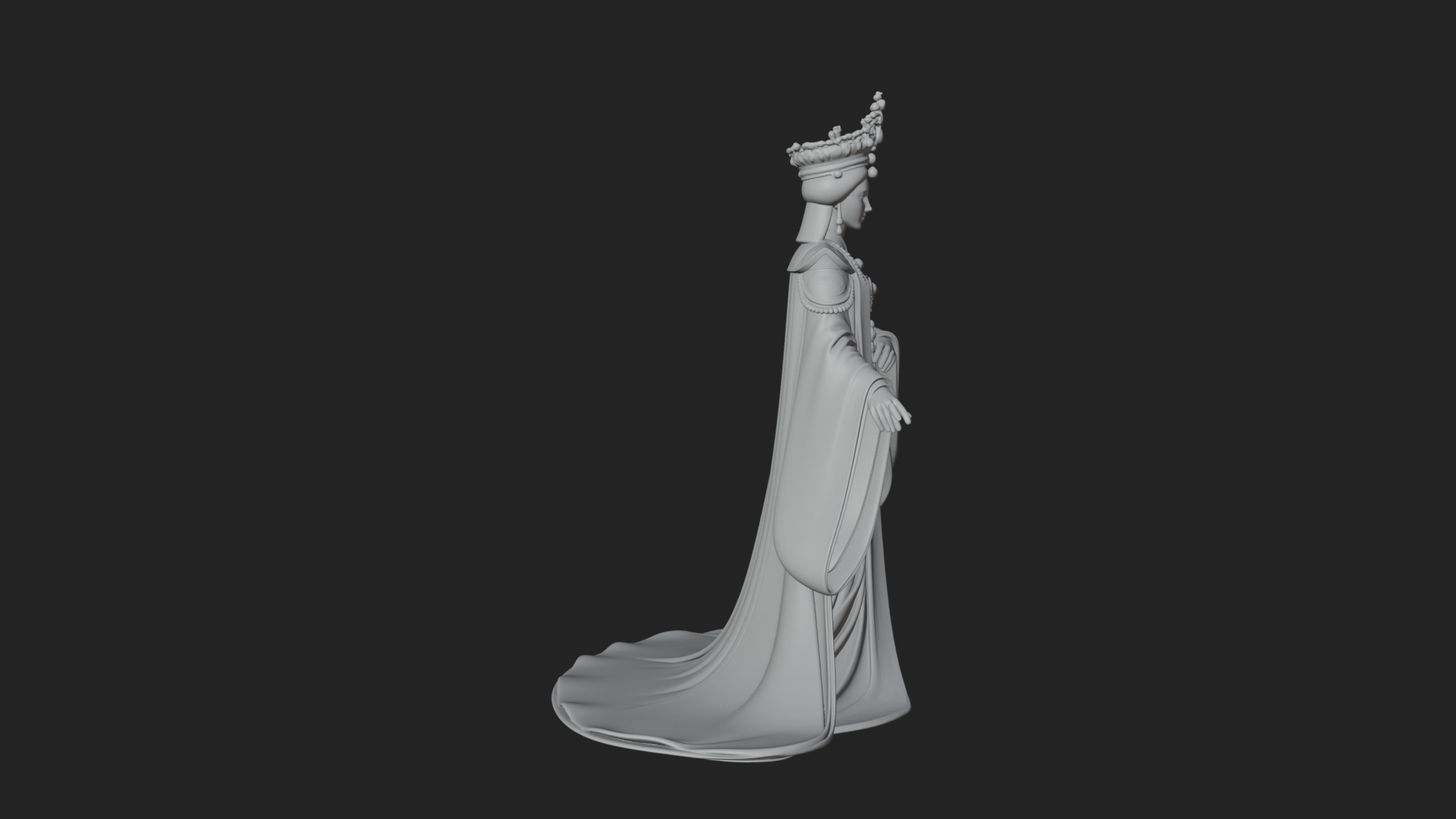 Chinese Empress Statue Design 26 3D Print Model 3D Model