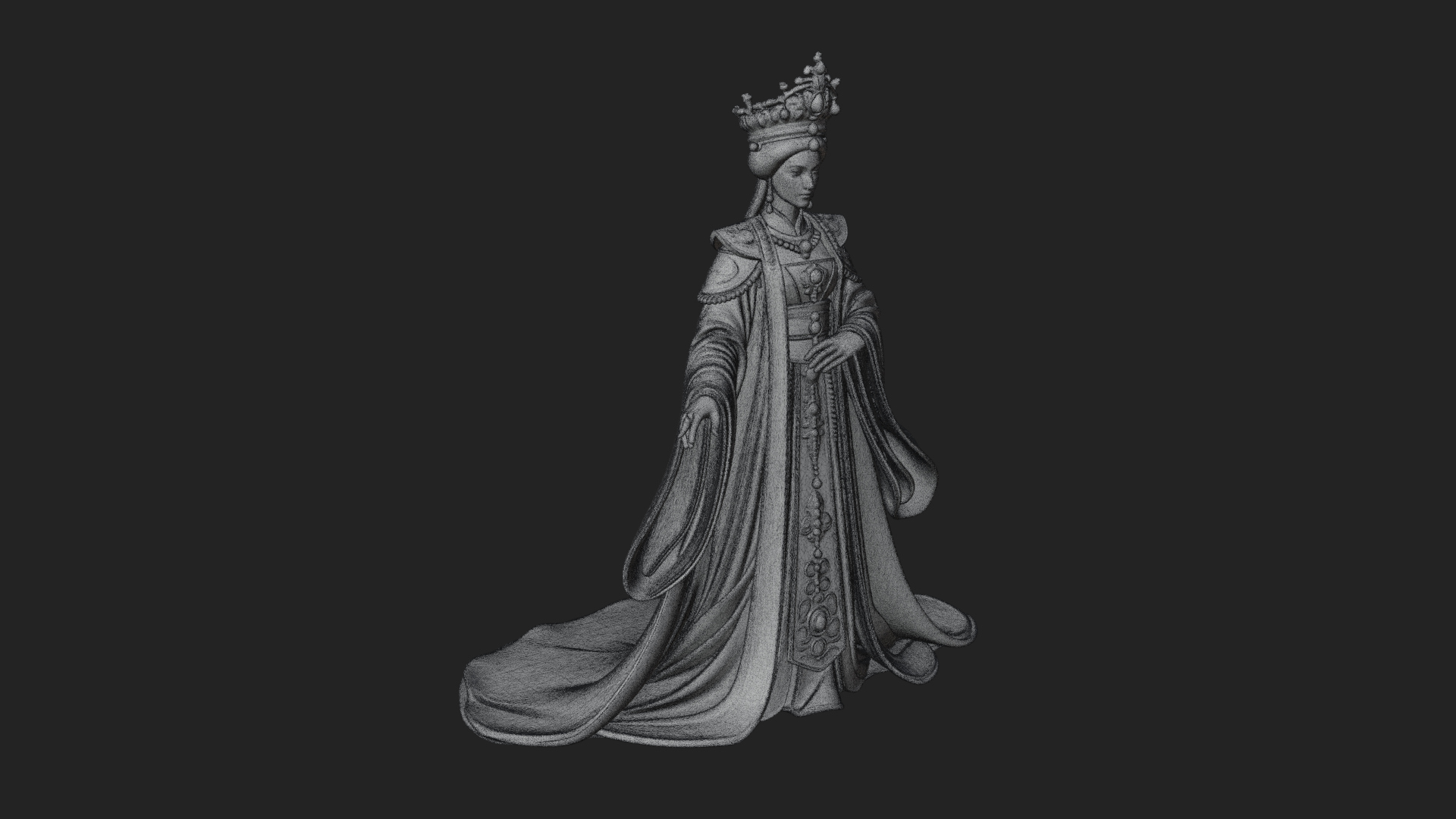 Chinese Empress Statue Design 26 3D Print Model 3D Model