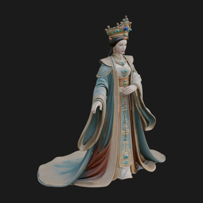 Chinese Empress Statue Design 26 3D Print Model