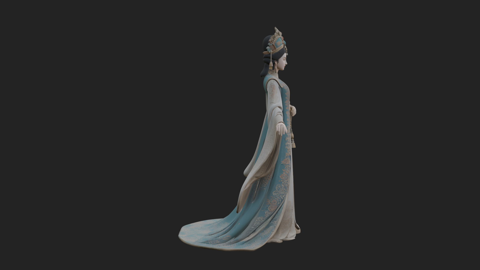 Chinese Empress Statue Design 27 3D Print Model 3D Model