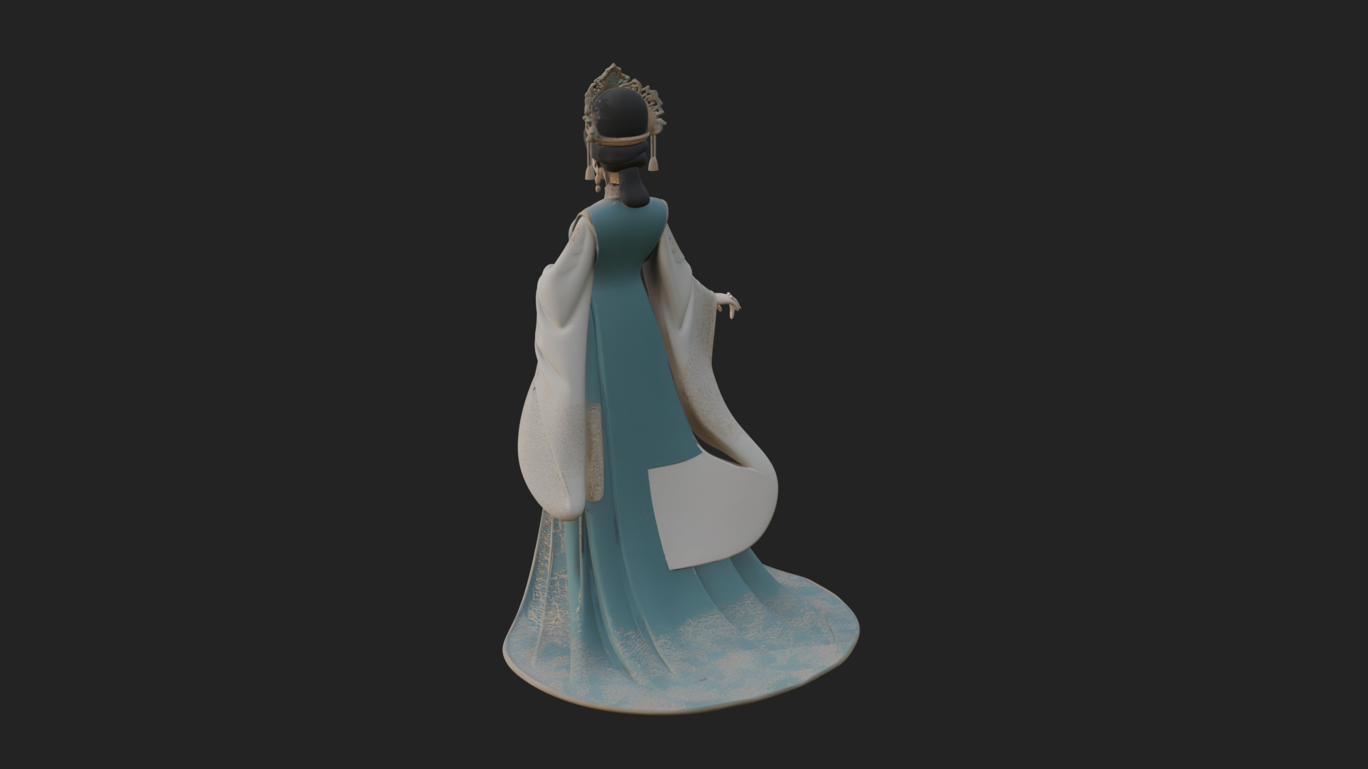 Chinese Empress Statue Design 27 3D Print Model 3D Model