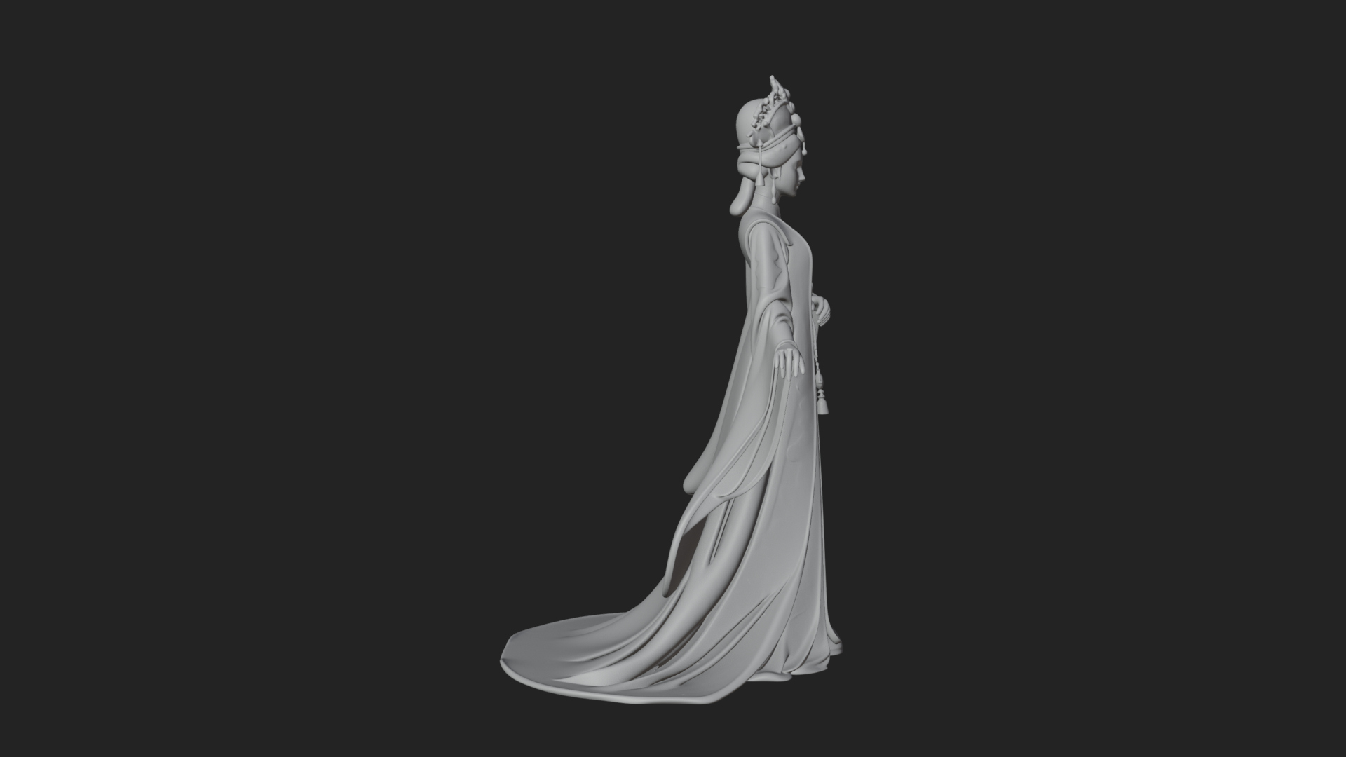 Chinese Empress Statue Design 27 3D Print Model 3D Model