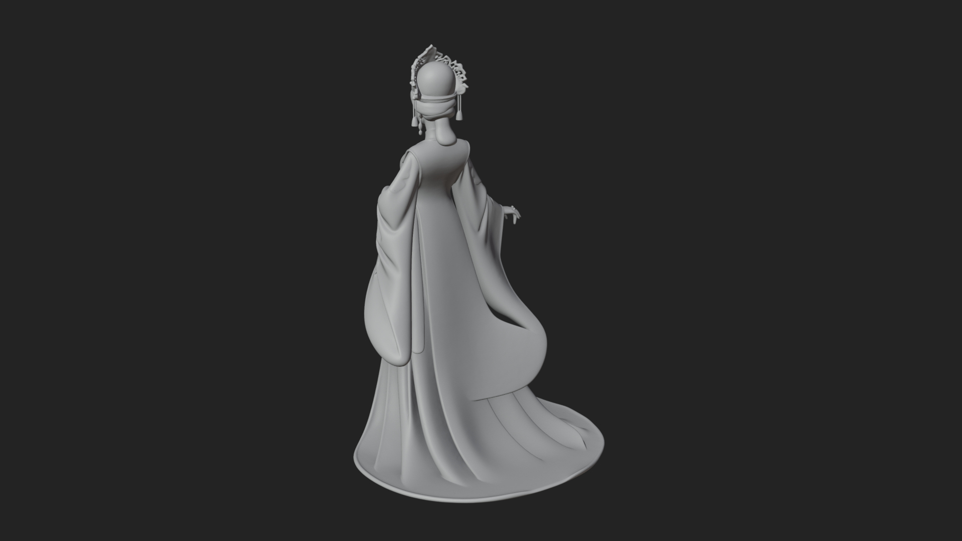 Chinese Empress Statue Design 27 3D Print Model 3D Model
