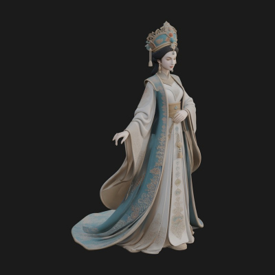 Chinese Empress Statue Design 27 3D Print Model