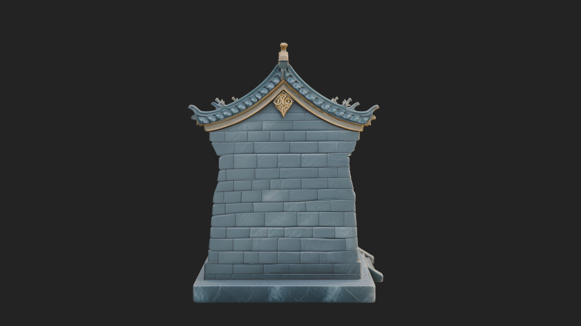 Chinese Gate House Model Design 3 3D Print Model 3D Model