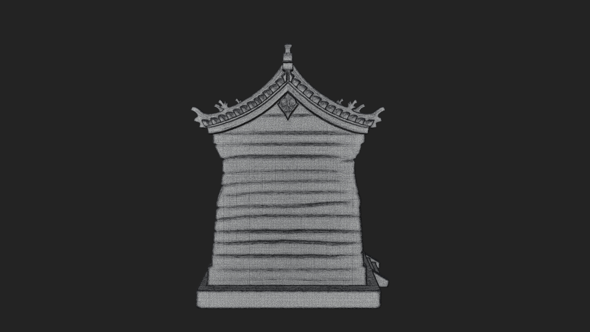 Chinese Gate House Model Design 3 3D Print Model 3D Model